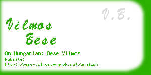 vilmos bese business card